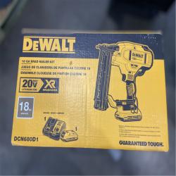 NEW! - DEWALT 20V MAX XR Lithium-Ion 2-1/8 in. 18-Gauge Electric Cordless Brad Nailer Kit