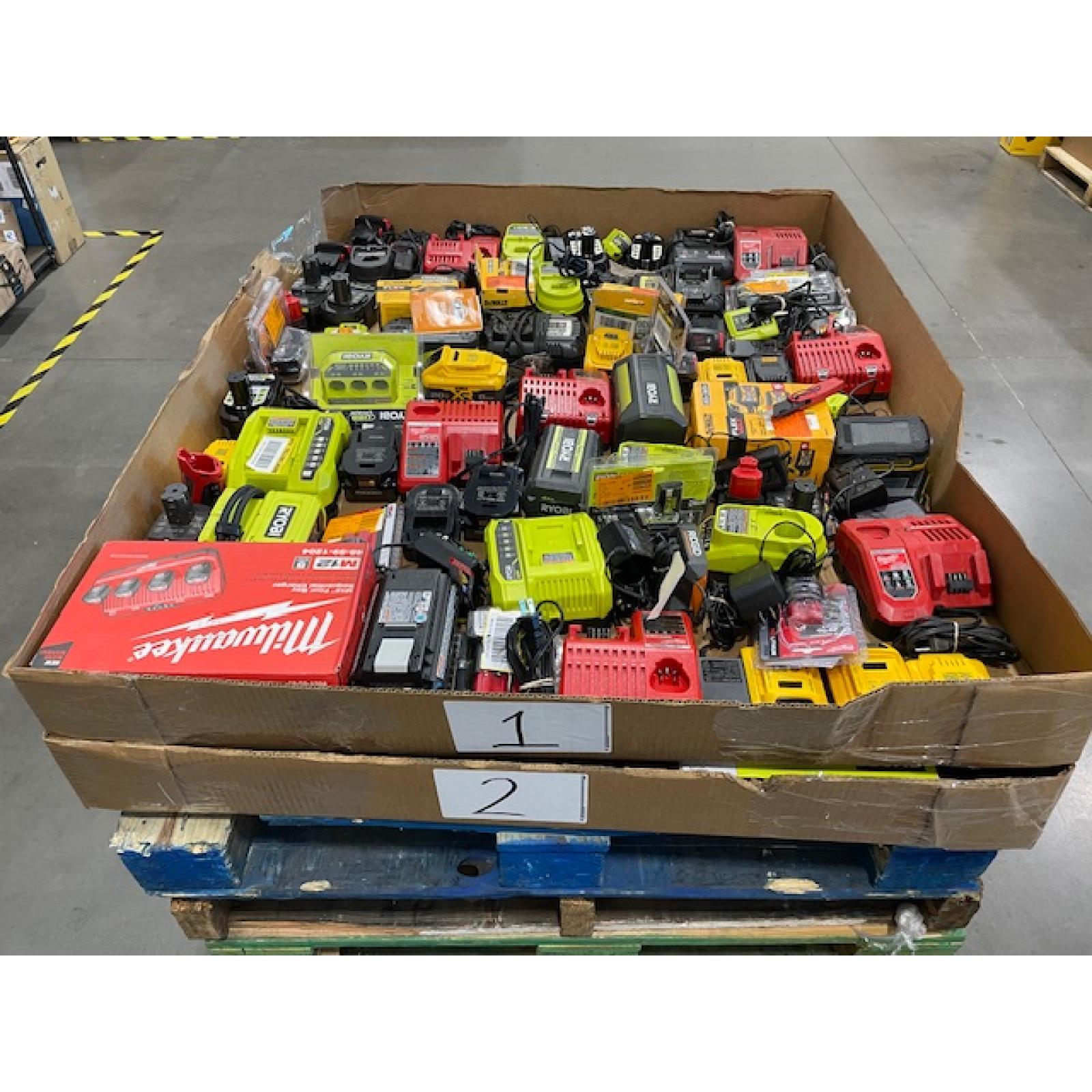 DALLAS LOCATION - AS-IS BATTERY AND CHARGERS PALLET