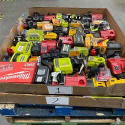 DALLAS LOCATION - AS-IS BATTERY AND CHARGERS PALLET