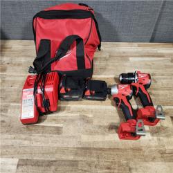 HOUSTON LOCATION - AS - IS Milwaukee 18-Volt Lithium-Ion Brushless Cordless Compact Hammer Drill/Impact Combo Kit