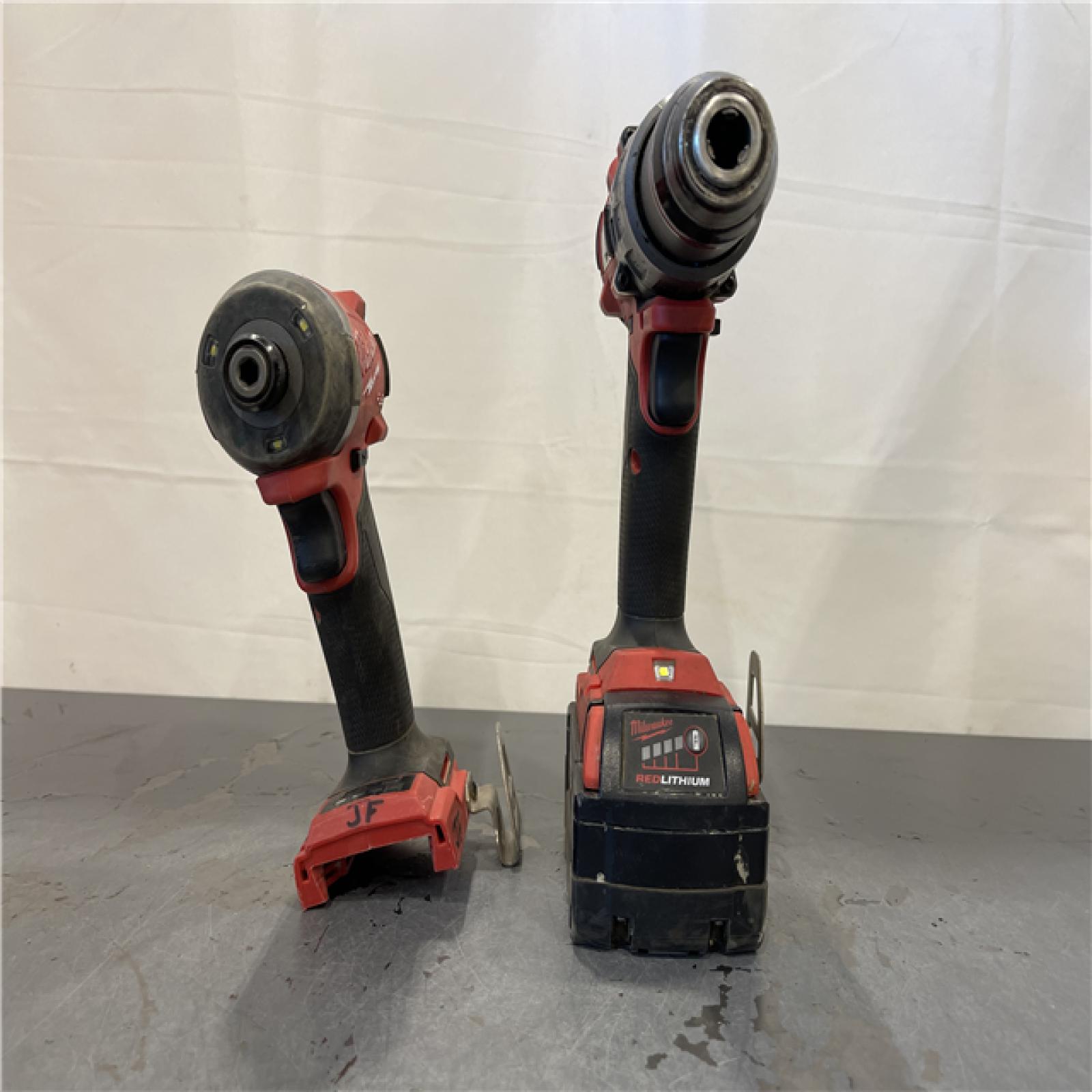 AS-IS - MILWAUKEE FUEL 18V Lithium-Ion Brushless Cordless Hammer Drill and Impact Driver Combo Kit