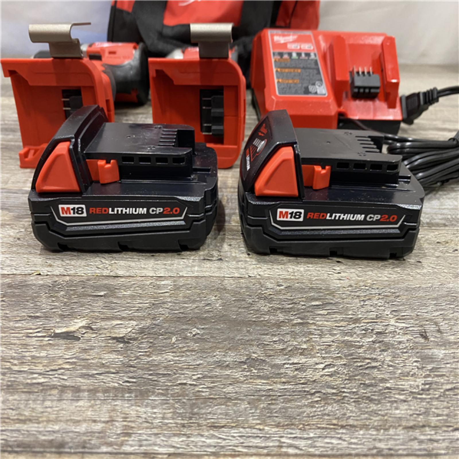 AS-IS Milwaukee 18V Lithium-Ion Brushless Cordless Compact Drill/Impact Combo Kit