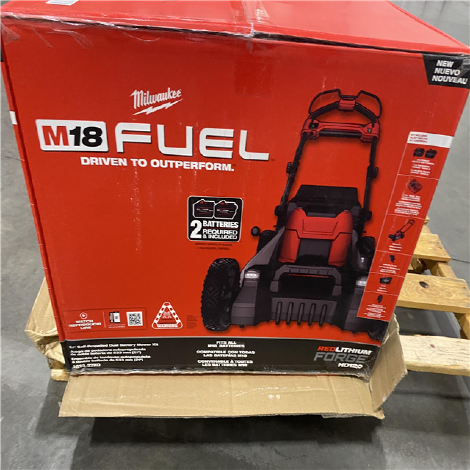 NEW- M18 FUEL Brushless Cordless 21 in. Walk Behind Dual Battery Self-Propelled Mower W/(2) 12.0Ah Battery and Rapid Charger