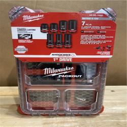 NEW! MILWAUKEE SHOCKWAVE Impact Duty 1 in. Drive Metric and SAE Socket Set with PACKOUT