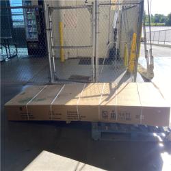 DALLAS LOCATION - Husky 96 in. W x 24 in. D Adjustable Height Black Workbench, Solid Wood Top for Ready to Assemble Steel Garage Storage System