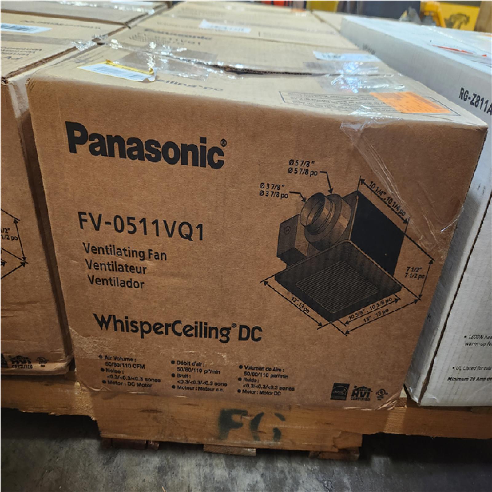 Phoenix NEW Mixed Panasonic Ventilator fans and Heaters Pallet (8-Total)