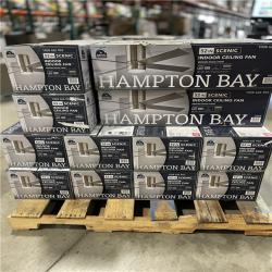 DALLAS LOCATION - Hampton Bay Scenic 52 in. Integrated LED Indoor Brushed Nickel Hugger Ceiling Fan- (14 UNITS)