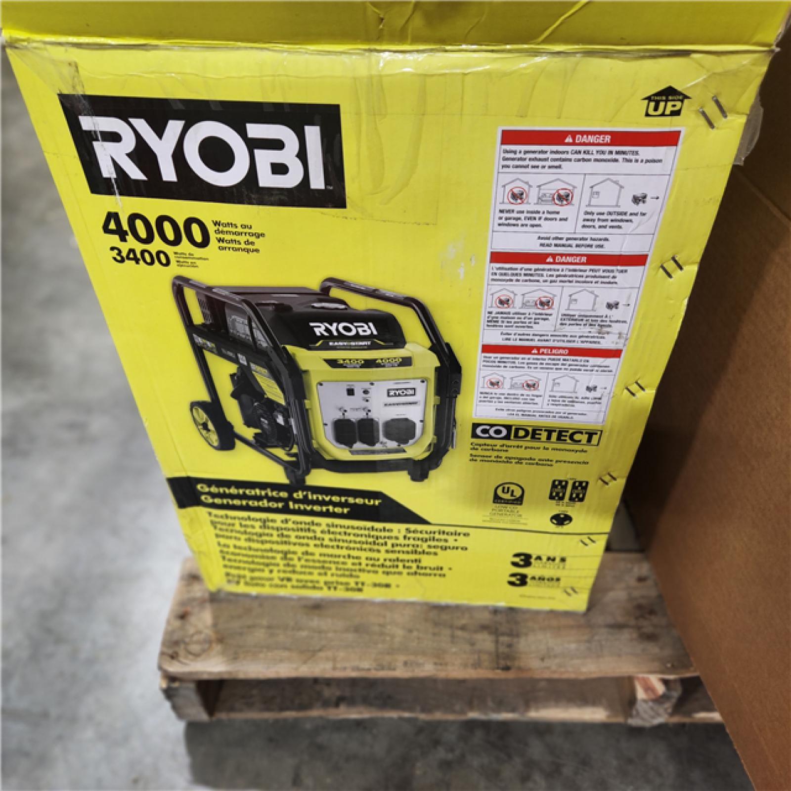 Dallas Location - As-Is RYOBI 4000-Watt Gasolin Generator