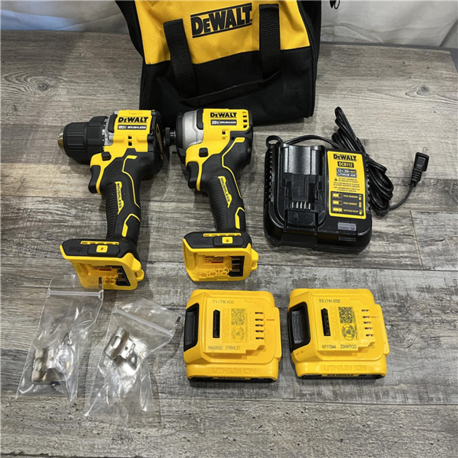 AS-IS DEWALT ATOMIC 20-Volt MAX Lithium-Ion Cordless Combo Kit