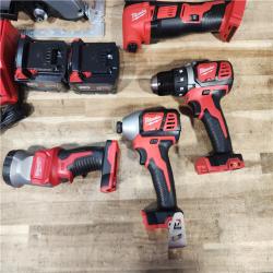 HOUSTON LOCATION - AS - IS M18 18-Volt Lithium-Ion Cordless Combo Kit (6-Tool) with 2-Batteries  Charger and Tool Bag
