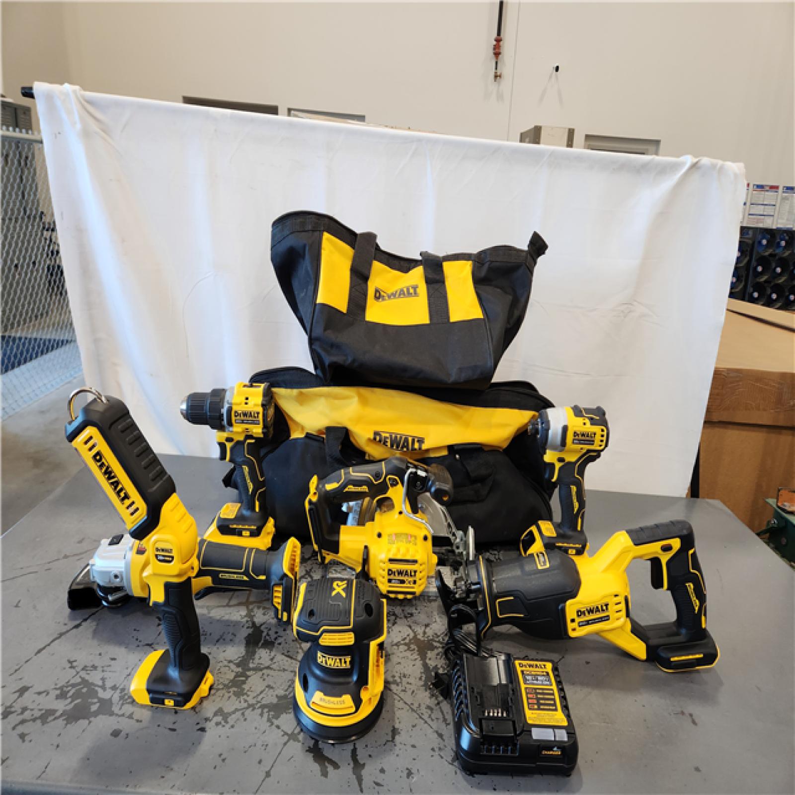 AS-IS- 20V Lithium-Ion Cordless 8-Tool Combo Kit with (2) 5.0 Ah Batteries and Charger