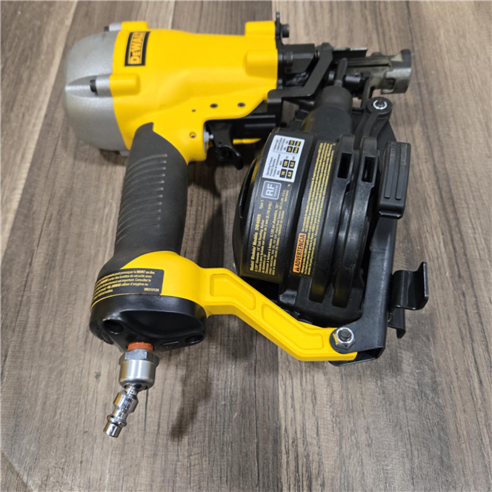AS-IS DEWALT 1-3/4 in. 15 Degree Pneumatic Coil Roofing Nailer
