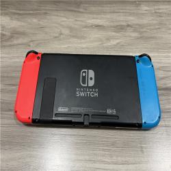 AS-IS Nintendo Switch with Neon Blue/Red Joy-Con Controller