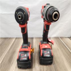 AS-IS- MILWAUKEE FUEL 18V Lithium-Ion Brushless Cordless Hammer Drill and Impact Driver Combo Kit