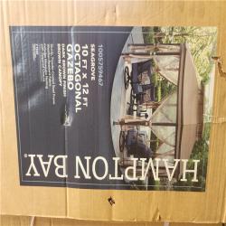 Phoenix NEW 2 Hampton Bay Seagrove 12 ft. x 10 ft. Octagonal Steel Frame Gazebo with Tan Canopy (SEALED)