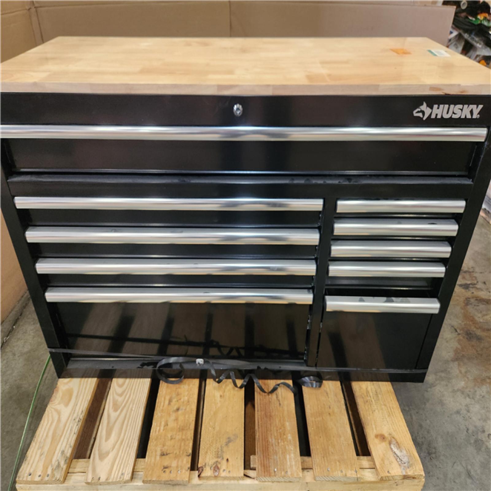 Phoenix Husky Modular Tool Storage 52 in. W x 20 in. D Standard Duty Black Mobile Workbench Cabinet