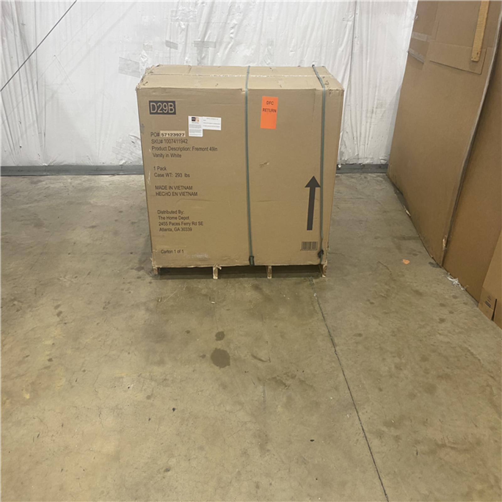 Houston Location AS IS - White 49in Vanity