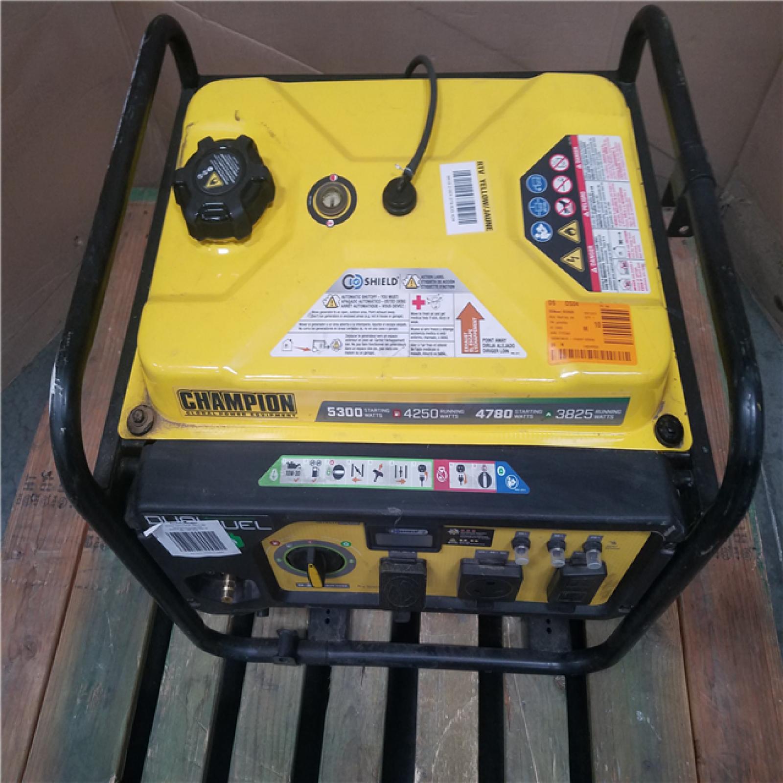 CALIFORNIA AS-IS CHAMPION DUAL FUEL PORTABLE GENERATOR