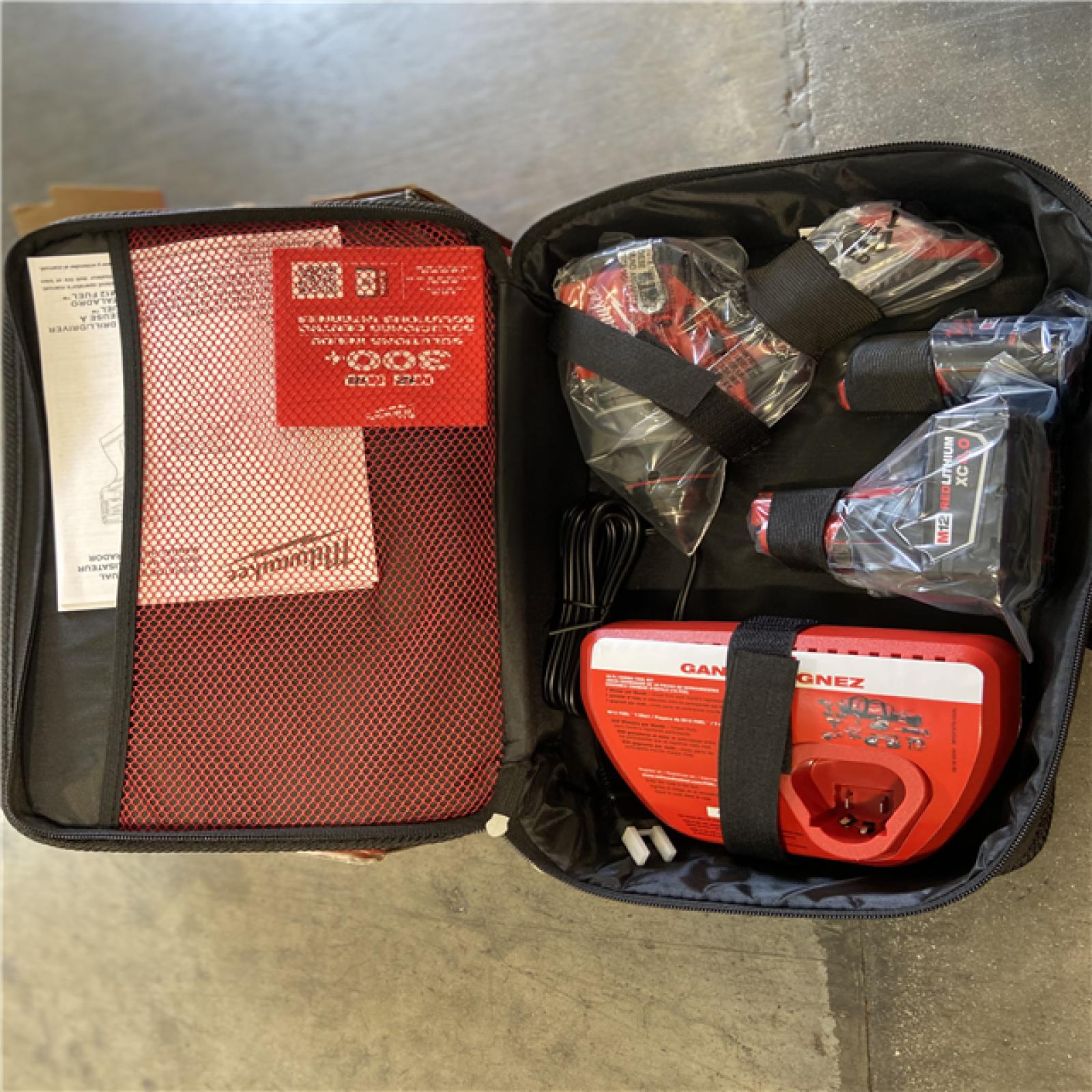 AS-IS - Milwaukee M12 FUEL 12V Lithium-Ion Brushless Cordless 1/2 in. Drill Driver Kit with 4.0Ah and 2.0Ah Battery and Soft Case