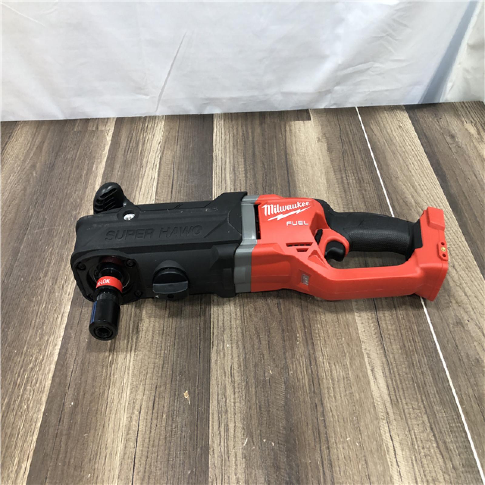 AS-IS Milwaukee FUEL 18V Lithium-Ion Brushless Cordless GEN 2 SUPER HAWG 7/16 in. Right Angle Drill (Tool-Only)