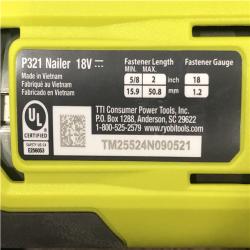 AS-IS RYOBI ONE+ 18V 18-Gauge Cordless AirStrike Brad Nailer (Tool Only)
