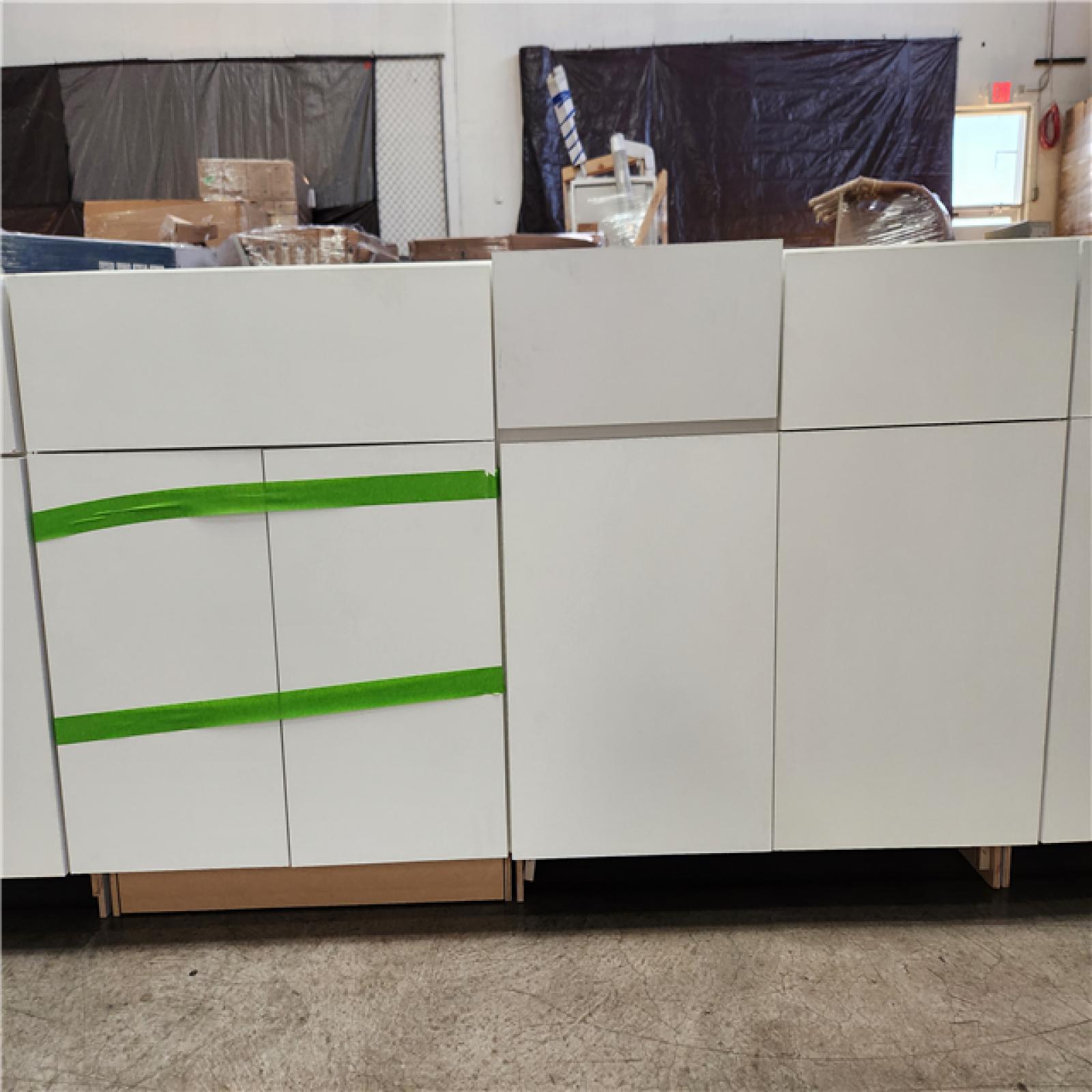 Phoenix Location AS-IS 8 Piece Kitchen Cabinets and Drawers Pallet (Side by Side 17' 3)
