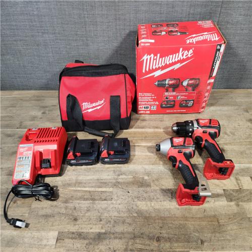 HOUSTON LOCATION - AS-IS Milwaukee 18V Cordless Brushed 2-Tool Drill/Driver and Impact Driver Kit