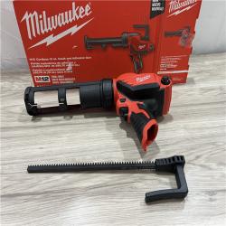 AS-IS Milwaukee 12V Lithium-Ion Cordless 10 oz. Adhesive and Caulk Gun (Tool-Only)