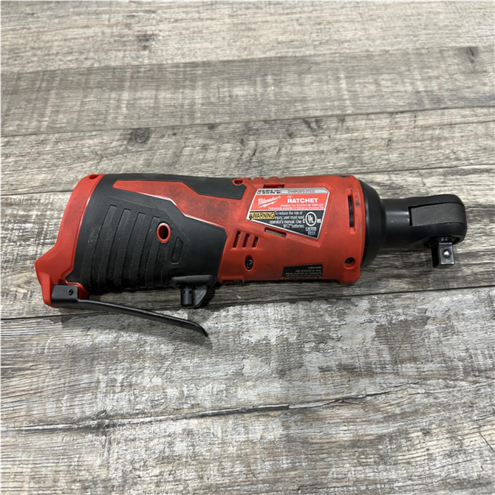 AS-IS Milwaukee 12V Lithium-Ion Cordless 3/8 in. Ratchet (Tool-Only)
