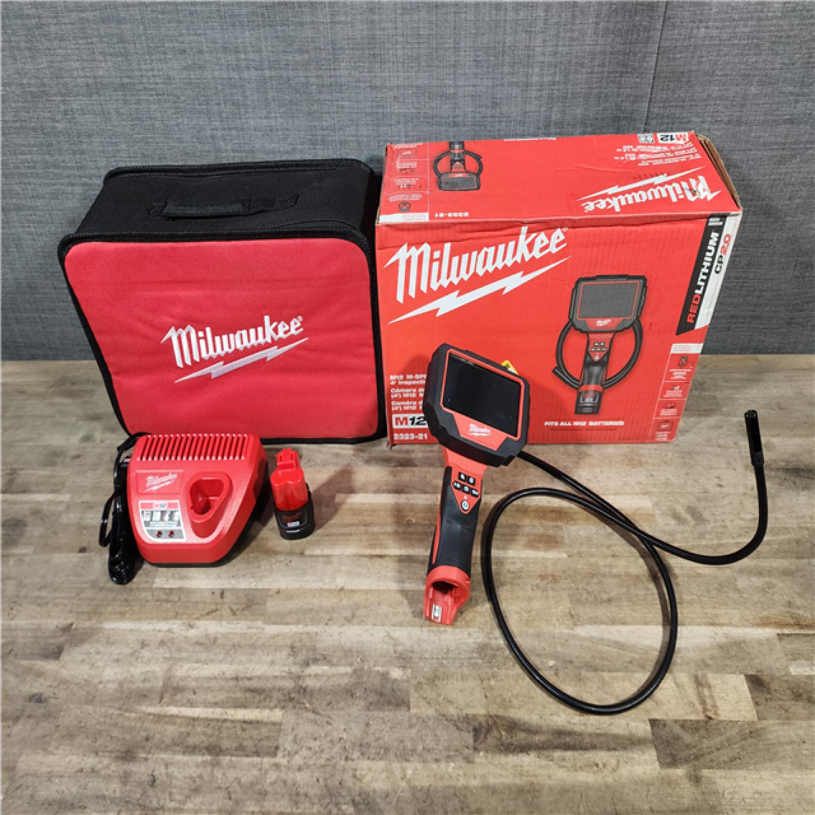 HOUSTON LOCATION - AS-IS MILWAUKEE M12 12V Lithium-Ion Cordless M-SPECTOR 360-Degree 4 Ft. Inspection Camera Kit