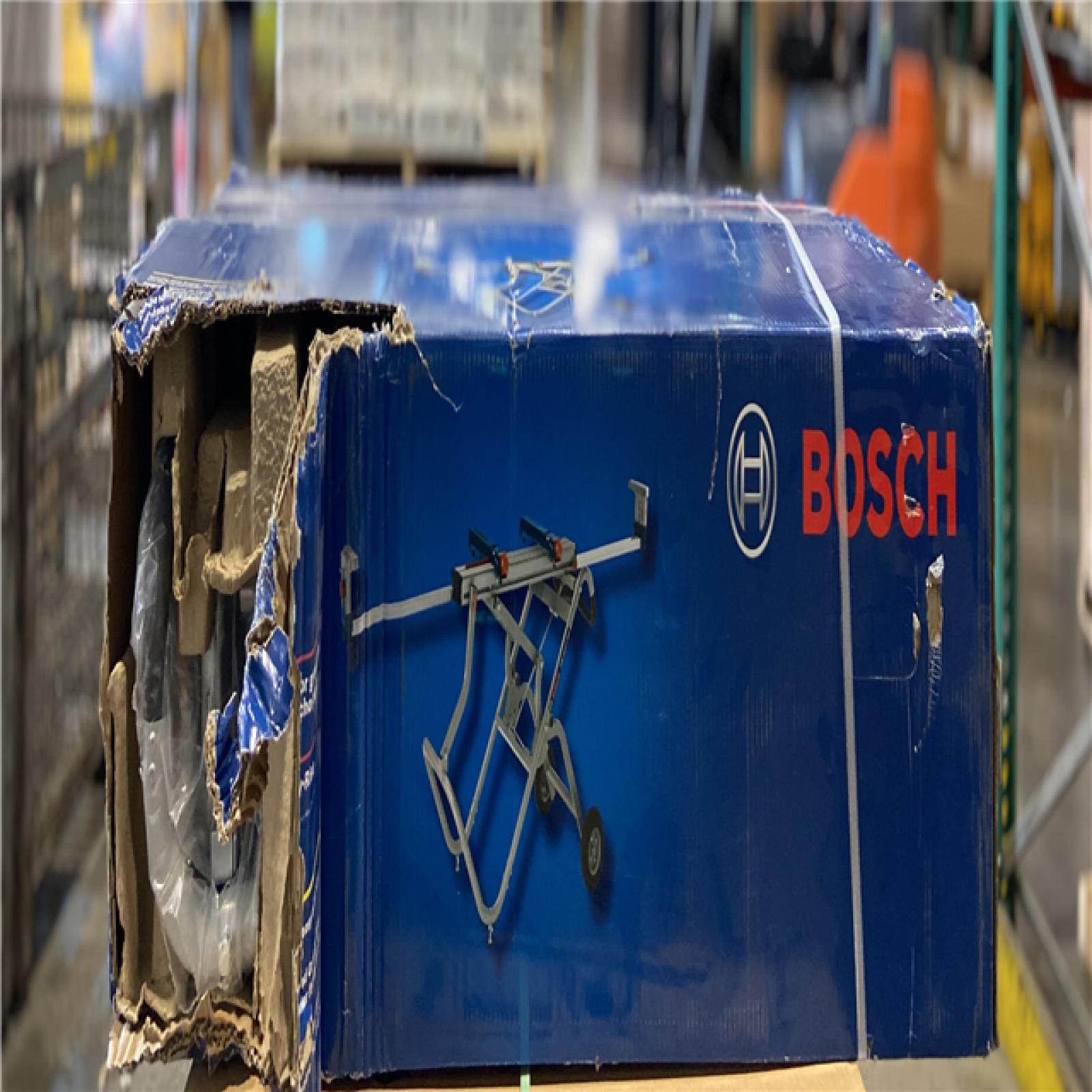 DALLAS LOCATION - Bosch Portable Folding Gravity Rise Miter Saw Stand with Wheels