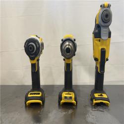 AS-IS- DeWalt 20V MAX Lithium-Ion Cordless 3-Tool Combo Kit with (2) FLEXVOLT 6.0 Ah Batteries and Charger