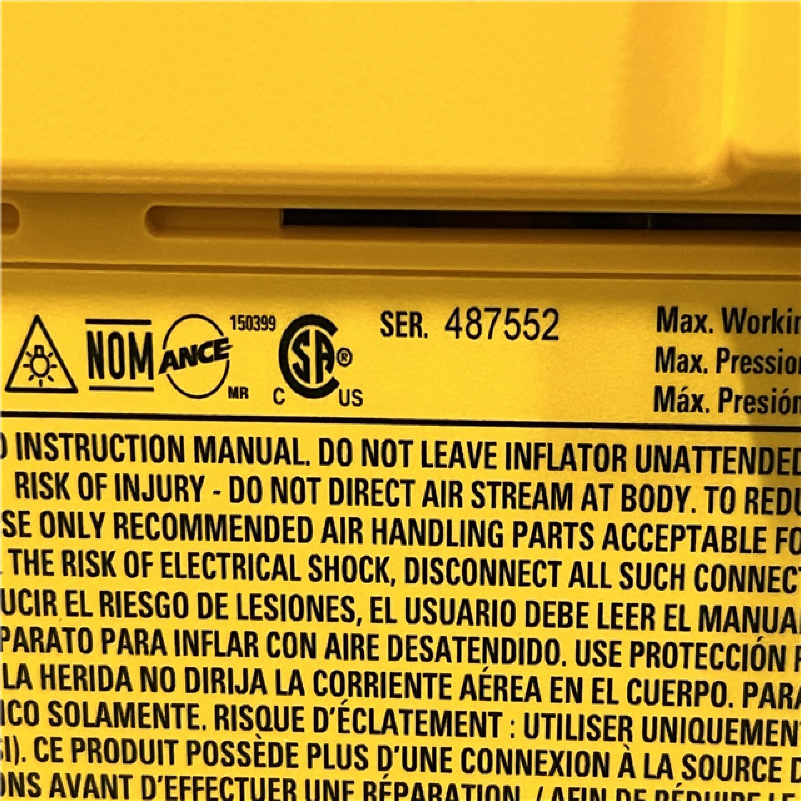 AS-IS DEWALT 20V MAX Cordless Electric Portable Inflator (Tool Only)