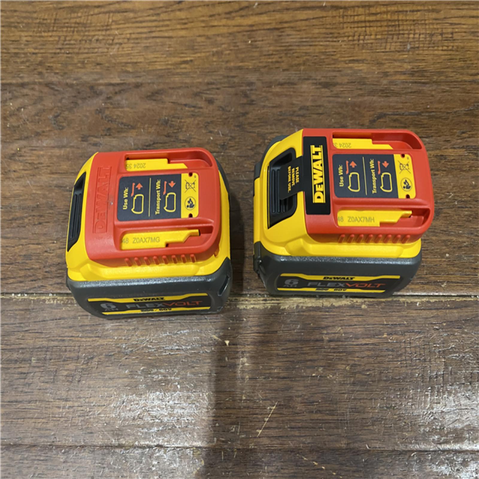 AS-IS DEWALT FLEXVOLT 20V/60V MAX Lithium-Ion 6.0Ah Battery Pack (2 Pack)
