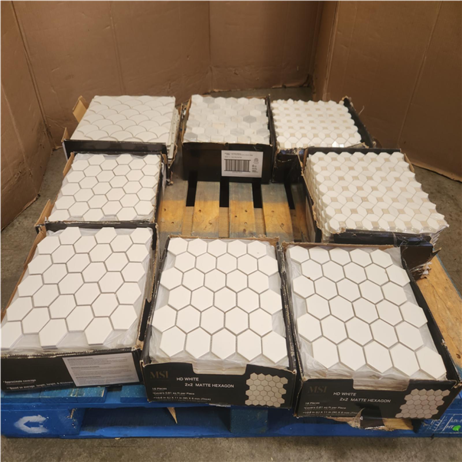 Phoenix AS-IS Mixed MSI Mosaic Floor and Wall Tile Pallet (8-Boxes)