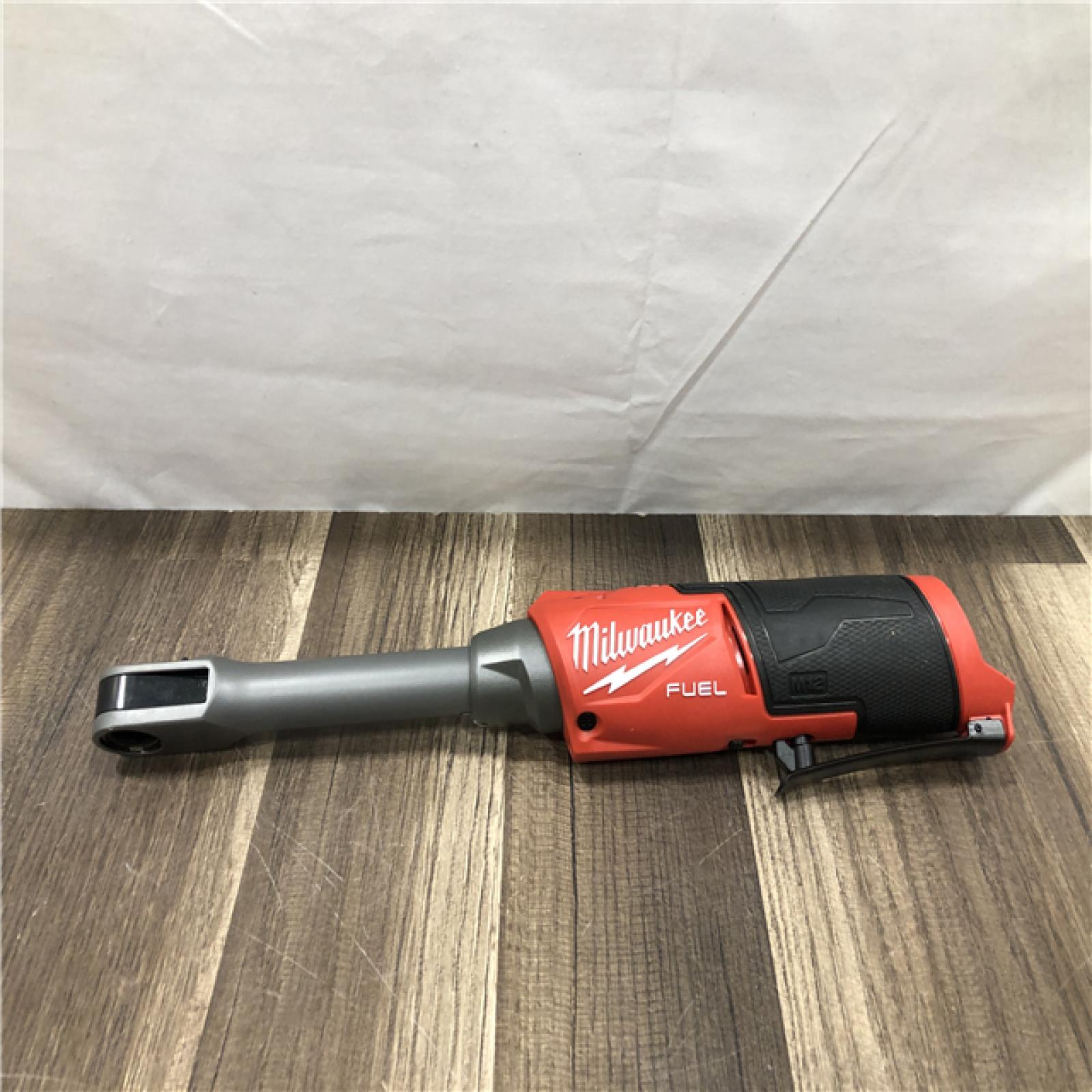 AS-IS Milwaukee FUEL INSIDER 12V Lithium-Ion Brushless Cordless 1/4 in. - 3/8 in. Extended Reach Box Ratchet (Tool-Only)