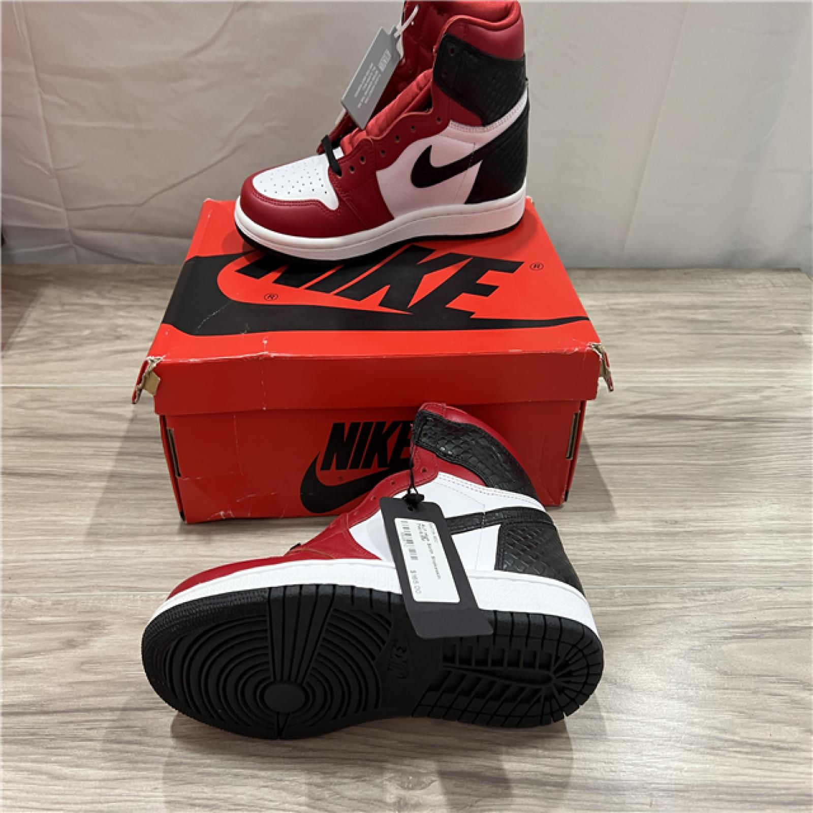 Nike Air Jordan 1 High OG Satin Snake- Red/Black/White - SZ 7