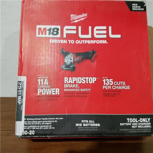 California NEW Milwaukee 4-1/2/5 Braking Grinder Paddle Switch  No-Lock (Tool Only)