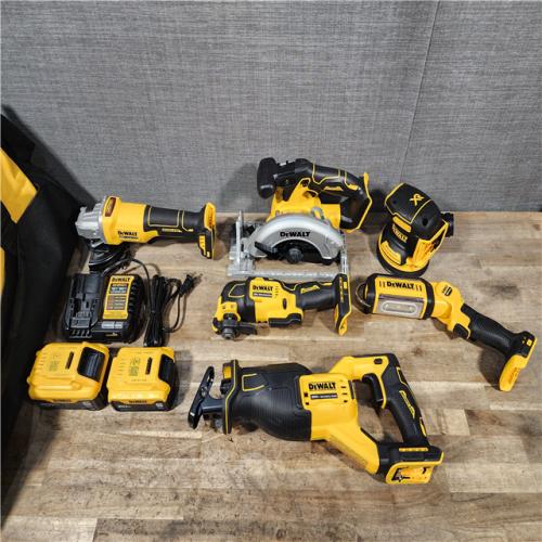 HOUSTON LOCATION - AS-IS DEWALT 6 TOOL COMBO KIT W/ (2) BATTERY & CHARGER