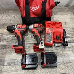 AS-IS Milwaukee 18V Lithium-Ion Cordless Drill Driver/Impact Driver Combo Kit