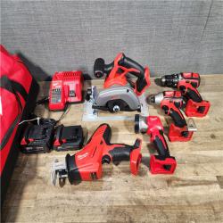 HOUSTON LOCATION - AS-IS Milwaukee 5 Tool Combo Kit W/ (2) Battery & Charger