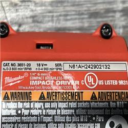 AS-IS Milwaukee 18-Volt Lithium-Ion Brushless Cordless Compact Hammer Drill/Impact Combo Kit