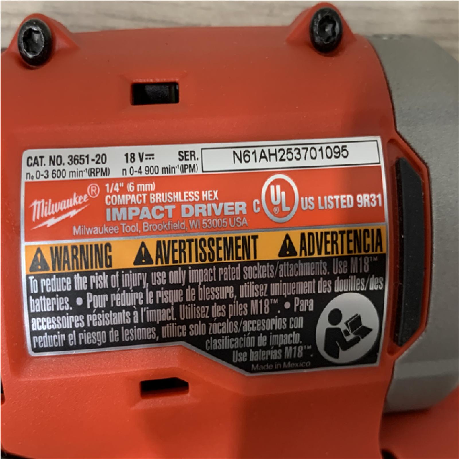 AS-IS Milwaukee 18-Volt Lithium-Ion Brushless Cordless Compact Hammer Drill/Impact Combo Kit