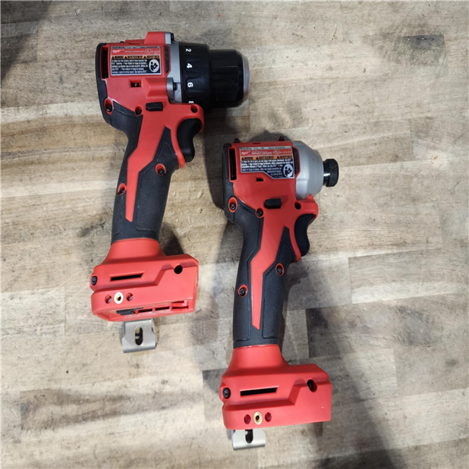 HOUSTON LOCATION - AS-IS M18 18-Volt Lithium-Ion Brushless Cordless Compact Hammer Drill/Impact Combo Kit (2-Tool) with (2) Batteries  Bag