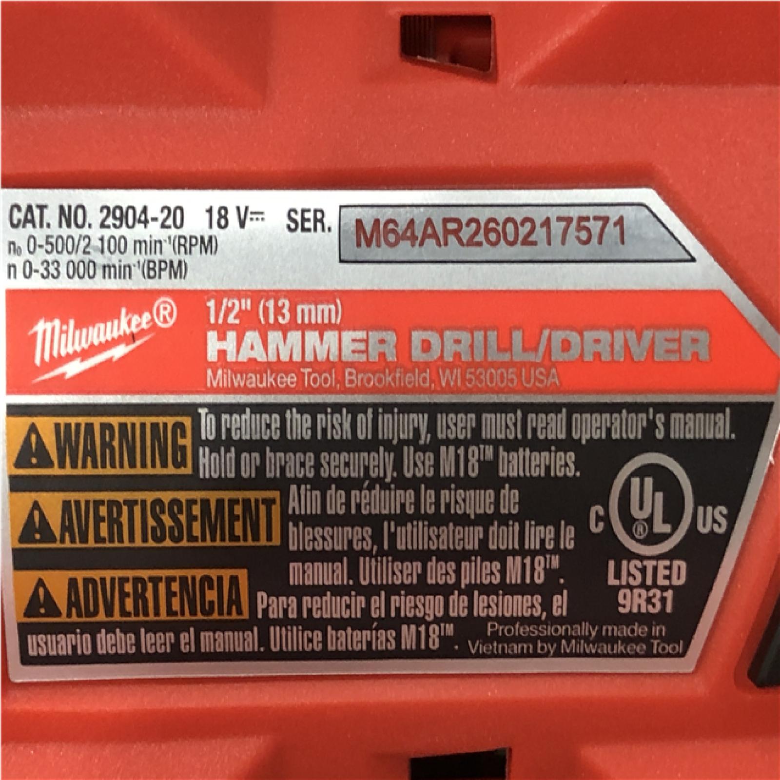 AS-IS Milwaukee FUEL 18V Lithium-Ion Brushless Cordless Hammer Drill and Impact Driver Combo Kit