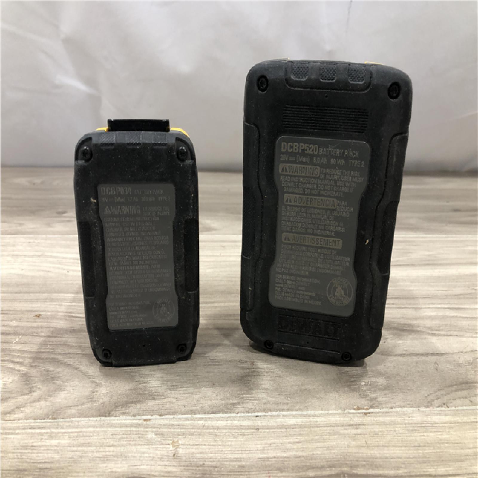 AS-IS Dewalt DCBP315-2C 20V MAX POWERSTACK Lithium-Ion Batteries and Charger Starter Kit