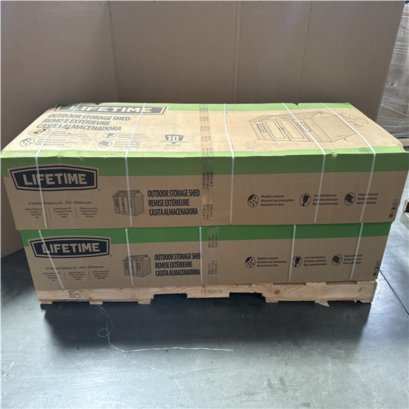CALIFORNIA AS IS LIFETIME OUTDOOR STORAGE SHED 2 BOX SET