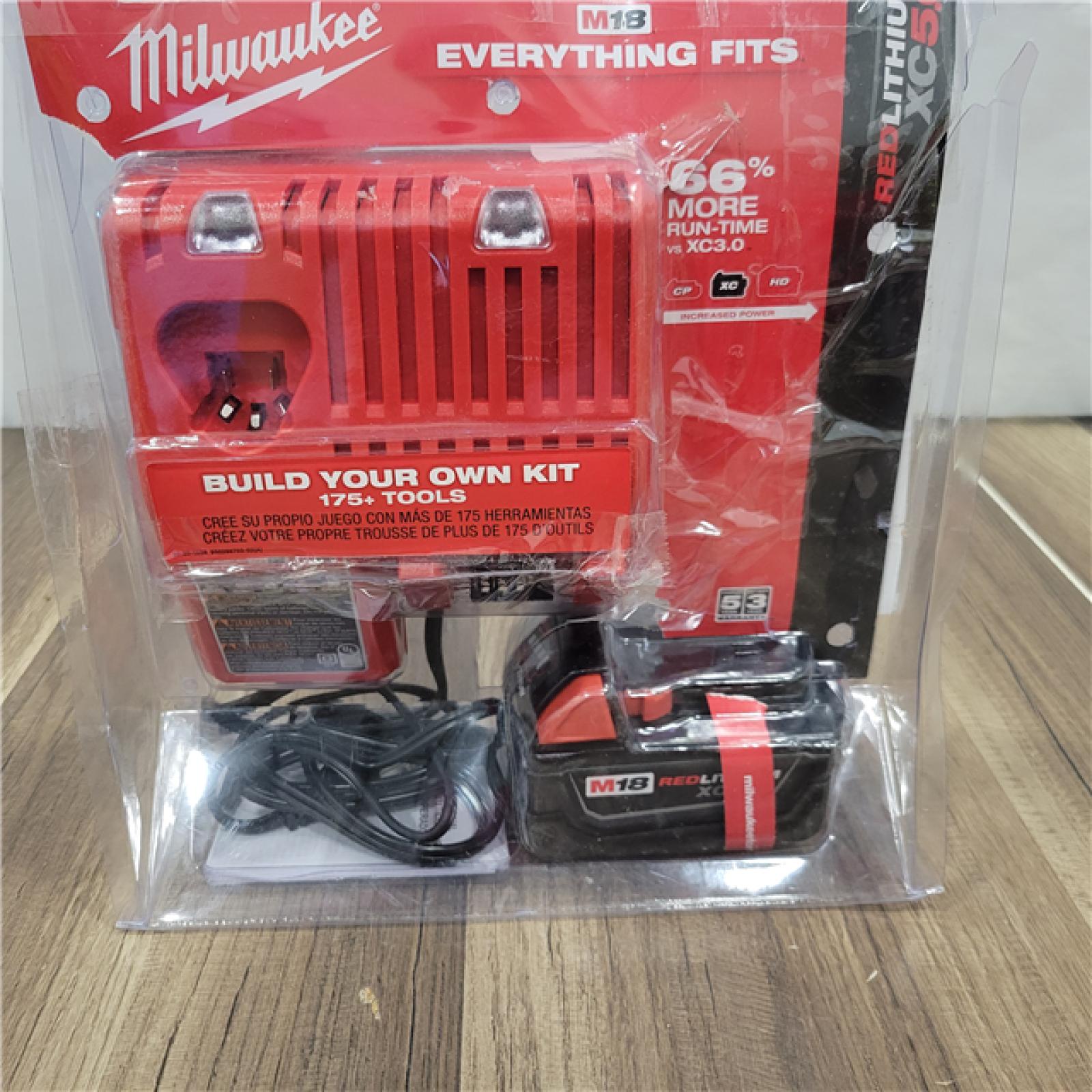 AS-IS Milwaukee M18 18-Volt Lithium-Ion XC Battery Starter Kit