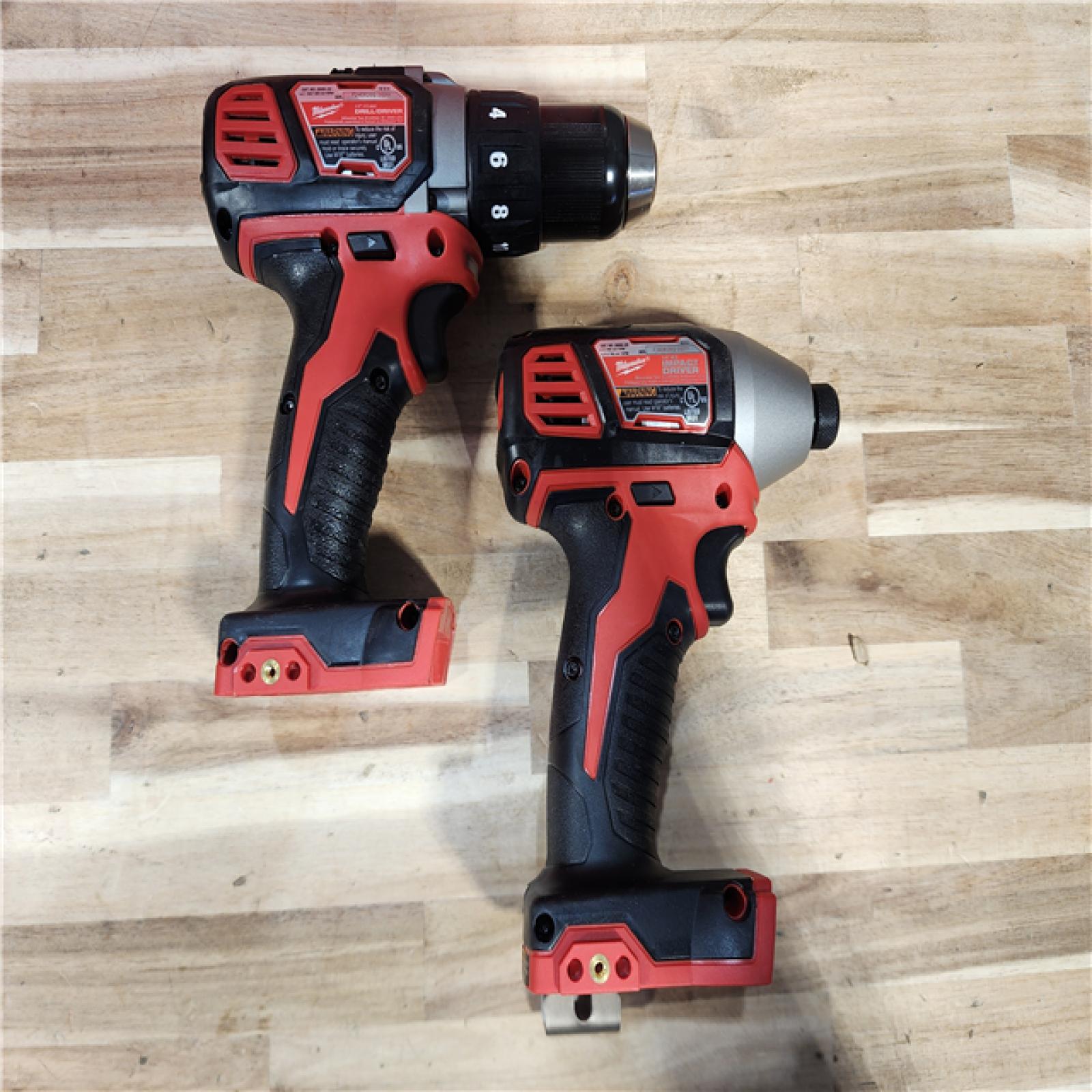 HOUSTON LOCATION - AS-IS Milwaukee  18V Lithium-Ion Cordless Drill Driver/Impact Driver Combo Kit