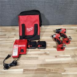HOUSTON LOCATION - AS-IS Milwaukee 18V Lithium-Ion Brushless Cordless Compact Drill/Impact Combo Kit